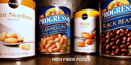 Stock up on high fiber canned goods. This supply will keep your fiber intake on the "healthy side".